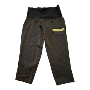 Gore Running Wear Capri Pants Reflective‎ Pocket Athletic Black Size Medium